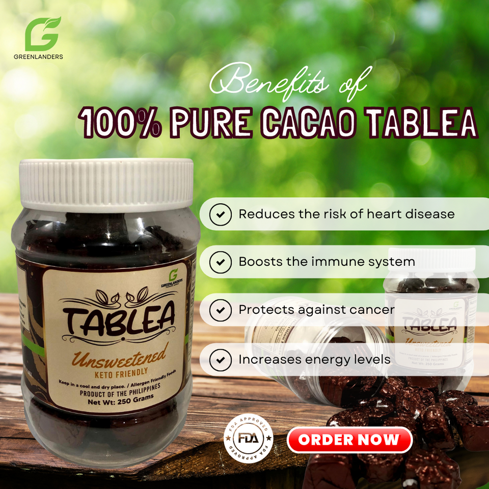 100% Pure Unsweetened Cacao Tablea - Keto-Friendly - Buy 1 Take 1 Promo - Free Shipping - 250grams
